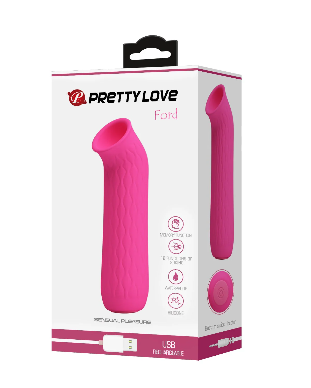 Pretty Love Ford Sucking Clitoral Vibrator 547 Hot Pink