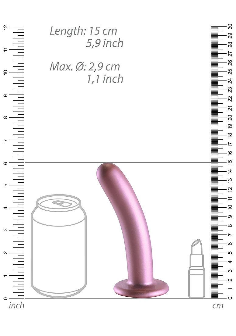 Ouch Smooth G-Spot Dildo 6'' Rose Gold - Image 6