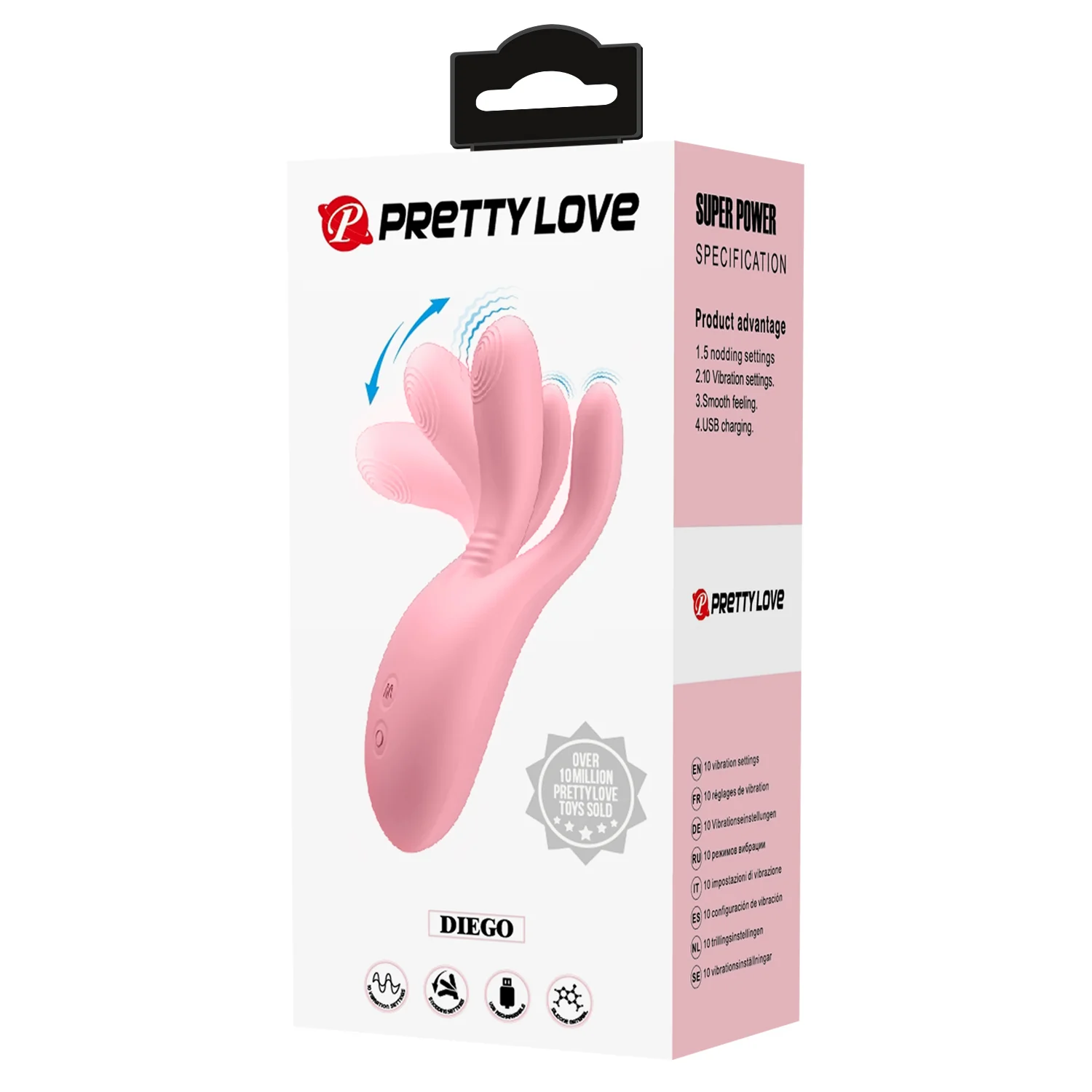 Pretty Love Diego Clitoral Vibrator Pink BI-300099 - Image 5