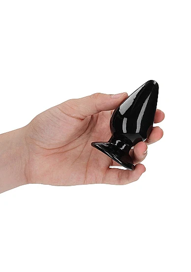 Realrock 3.5" Crystal Clear Plug Black - Image 3