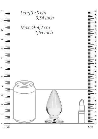 Realrock 3.5" Crystal Clear Plug Blue - Image 4