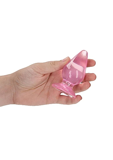Realrock 3.5" Crystal Clear Plug Pink - Image 3