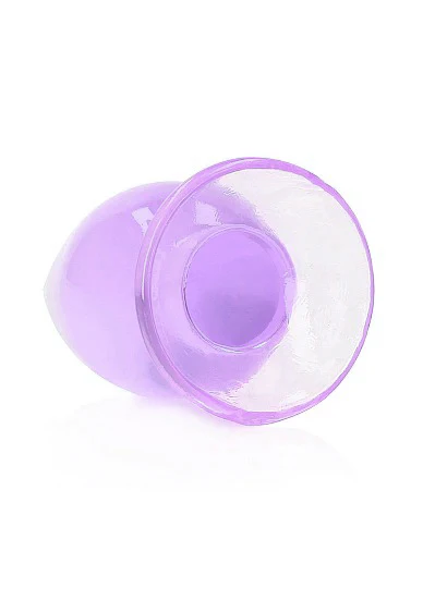 Realrock 4.5" Crystal Clear Plug Purple - Image 2