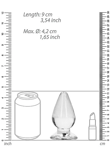 Realrock 4.5" Crystal Clear Plug Purple - Image 3