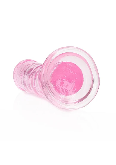 Realrock 6" Crystal Clear Dildo Pink - Image 3