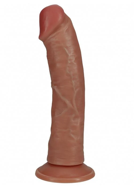 Realrock 6" Vibrating Cock - Regular Curved - Tan - Image 4