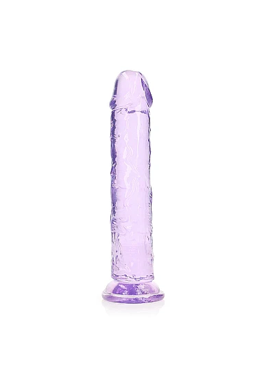 Realrock 9" Crystal Clear Dildo Purple - Image 3