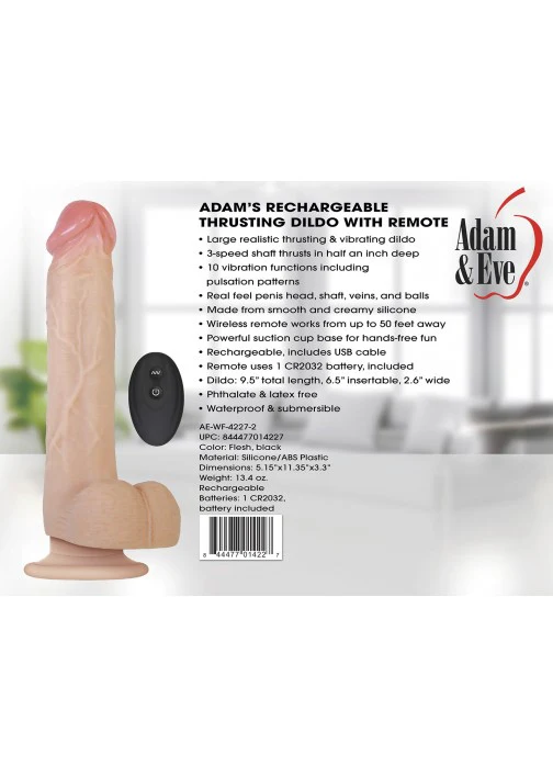 Adam & Eve Adams Rechargable Thrusting w Remote - Image 10