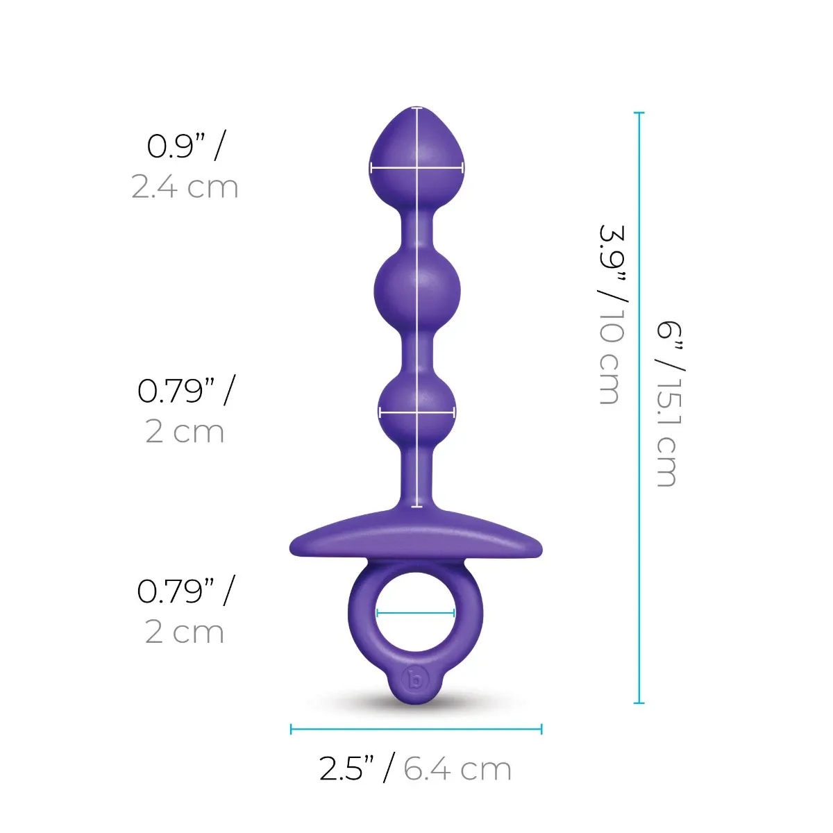 B-Vibe Butties Zip Silicone Anal Beads - Image 4