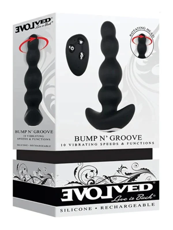 Evolved Bump N Groove Vibrating Butt Plug with Remote - Image 2