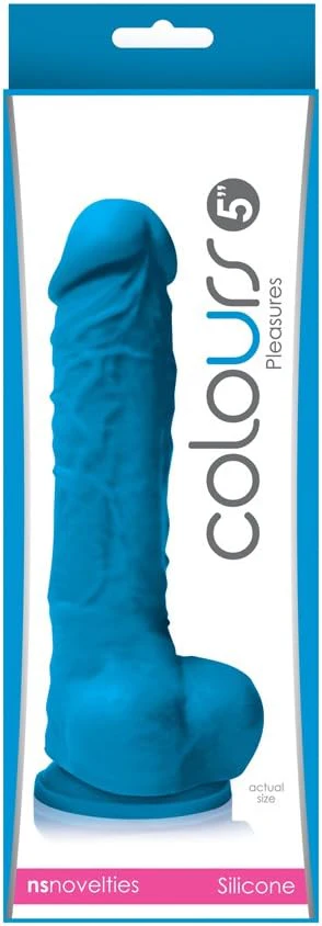 Colours Pleasures 5" Dildo Blue - Image 2