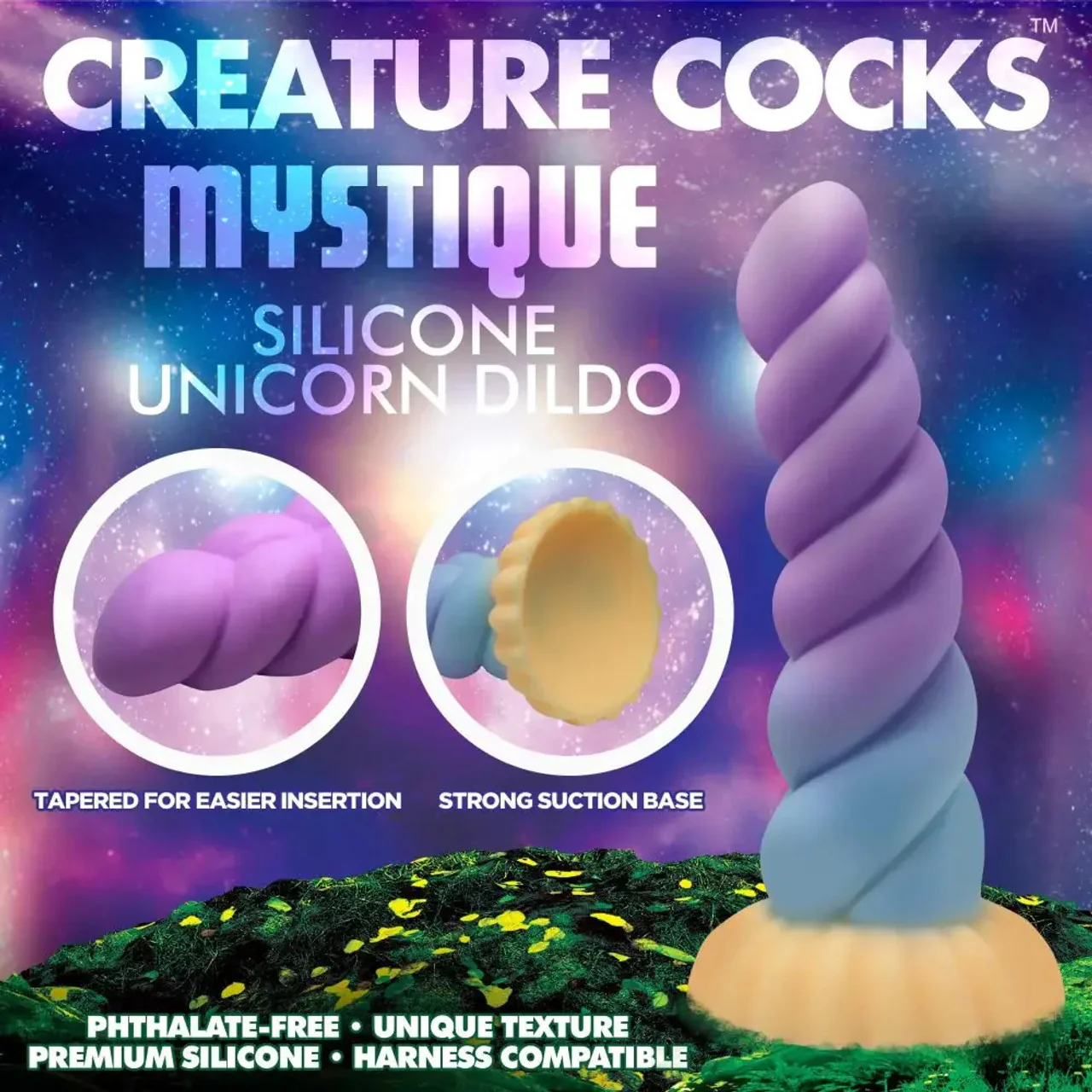 Creature Cocks Mystique 7.3" Silicone Unicorn Dildo - Image 4
