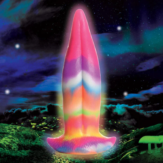Creature Cocks Unicorn Kiss 8.4" Tongue Glow-In-The-Dark Silicone Dildo - Image 4
