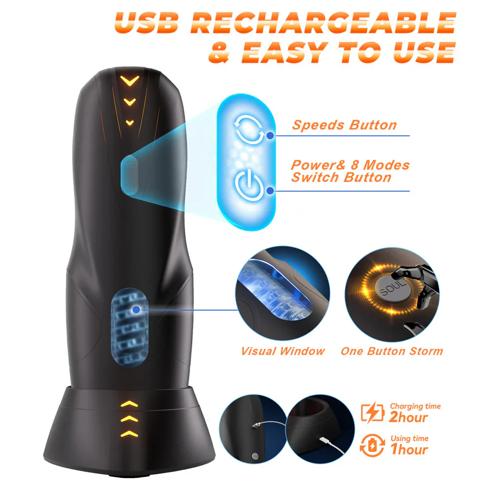 Cyberskin The Galaxy Voy Thrusting & Rotating Auto Masturbator with Heater - Image 2