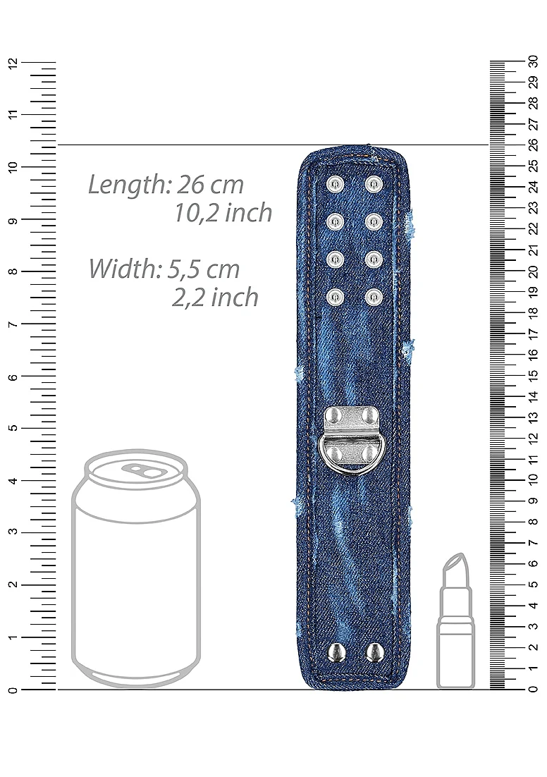 Ouch Denim Handcuffs  BLUE - Image 5