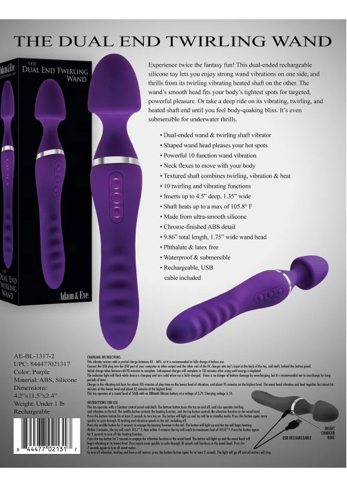 Adam & Eve Dual End Twilting Wand - Image 4