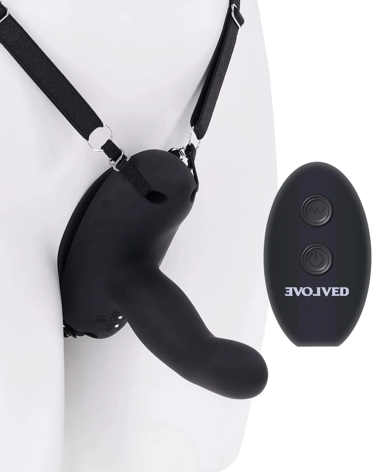 Evolved Come Closer G-Spot Strap On Vibrator with Harness - Image 2