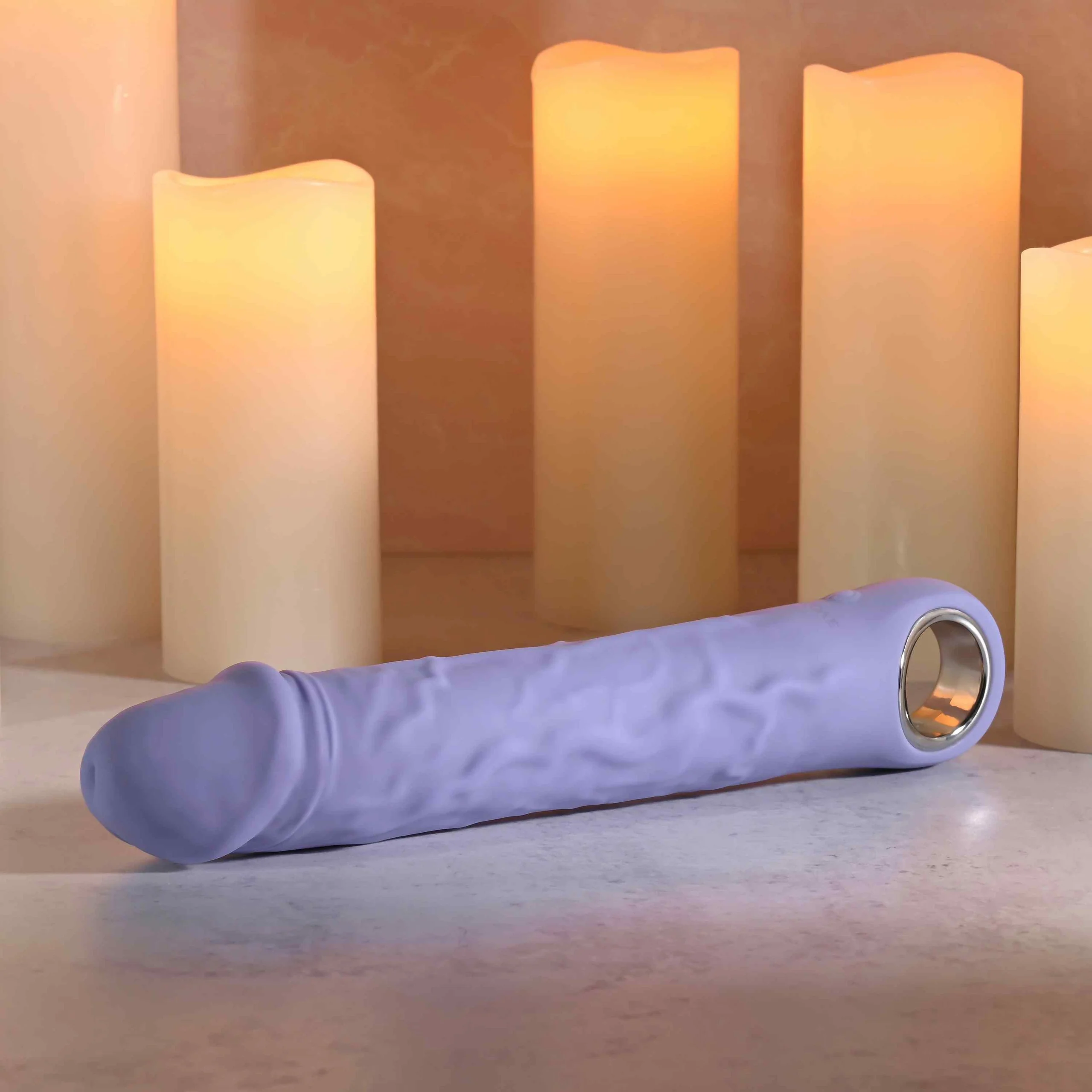 Evolved Large Purple Fantasy Realistic Dildo Vibrator - Image 3