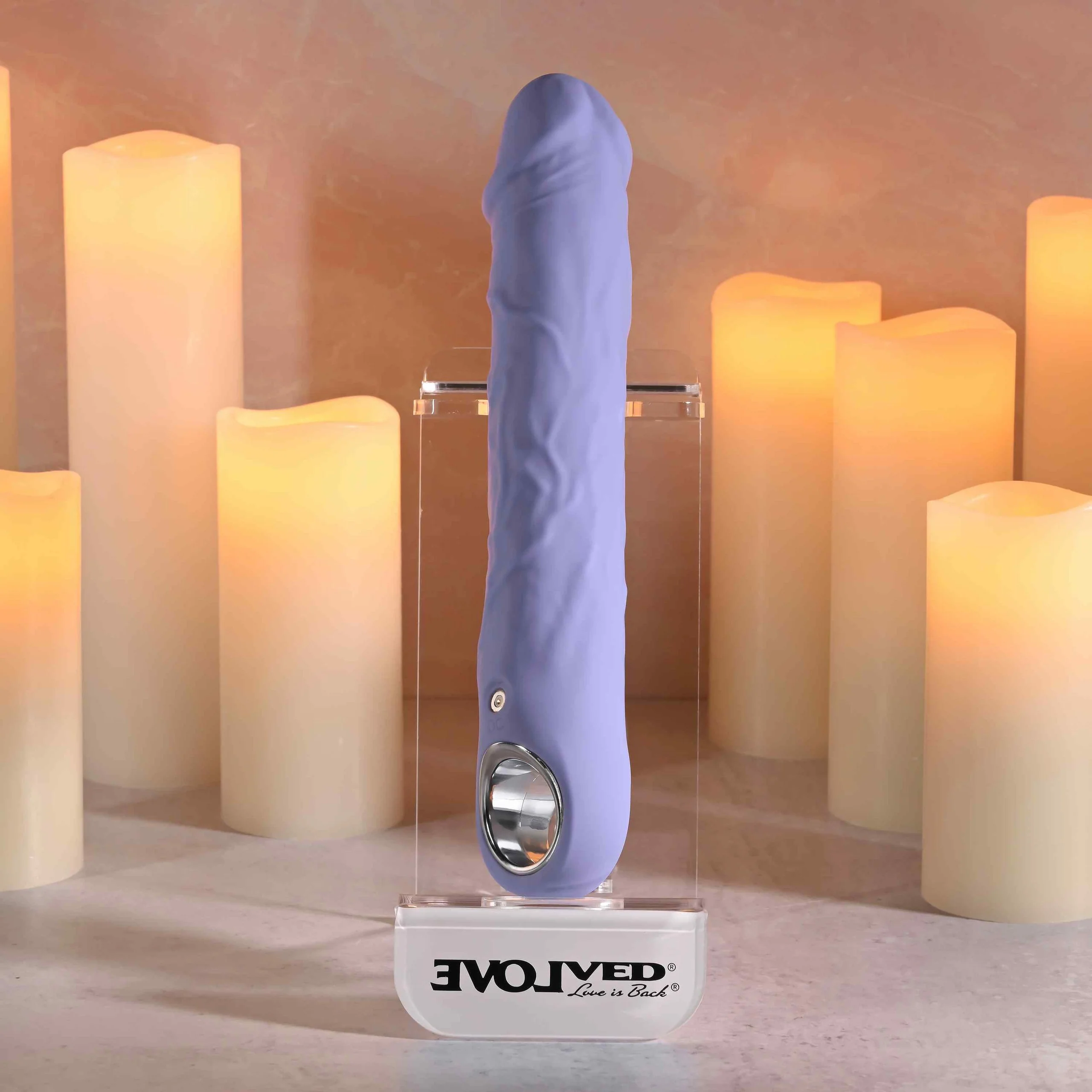 Evolved Large Purple Fantasy Realistic Dildo Vibrator - Image 4