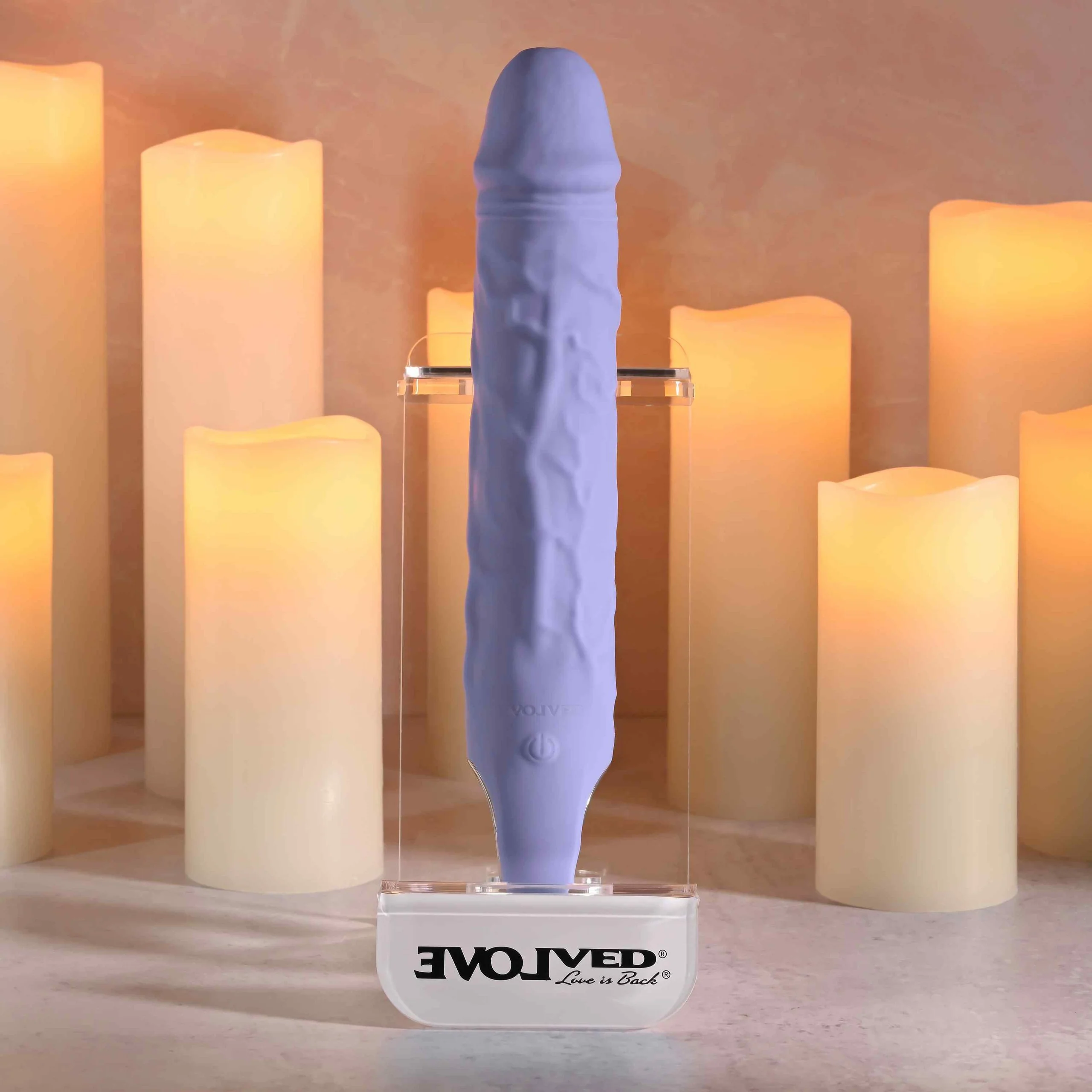 Evolved Large Purple Fantasy Realistic Dildo Vibrator - Image 6
