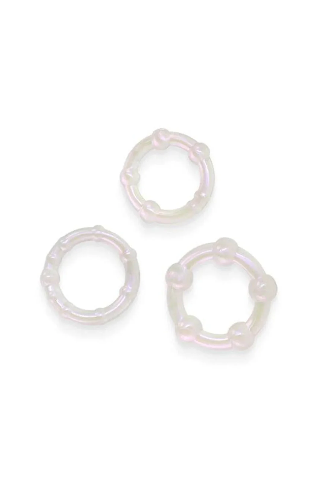 Fantasia Intensity Rings Pearl Pearlescent Beaded Set of 3 Sizes - Image 2