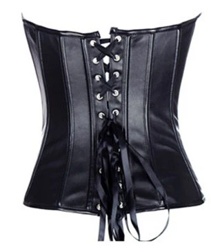 Oh Yeah Faux Leather Corset Black L - A2803 - Image 2