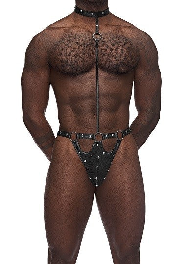 Male Power Fetish Tormentor Choker G-String L/XL - PAK123