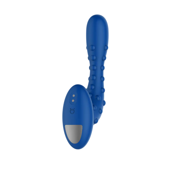 Forto Studded Pro Vibrating Anal Massager Blue - Image 2