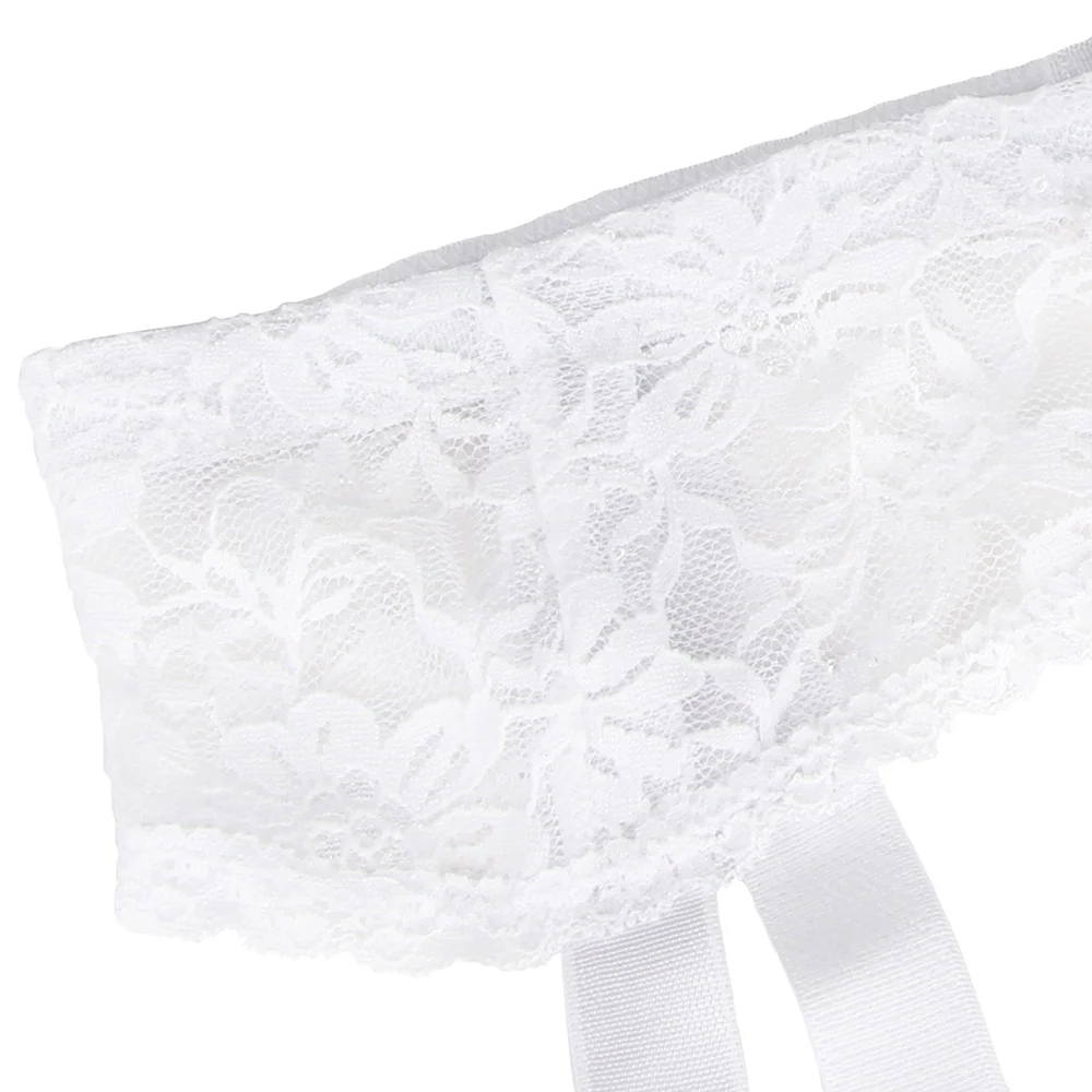 Lace Garter Panties P5201-2 White XL - Image 8