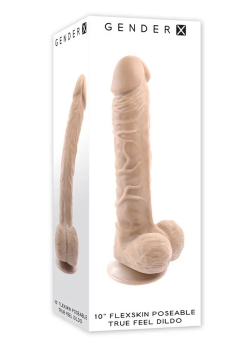 Gender X 10" Flexskin Poseable True Feel Dildo Light