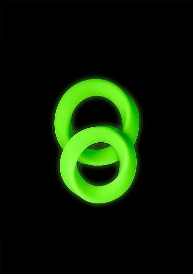 Ouch Glow In The Dark - 2pc Silicone Cock Ring Set - Image 2