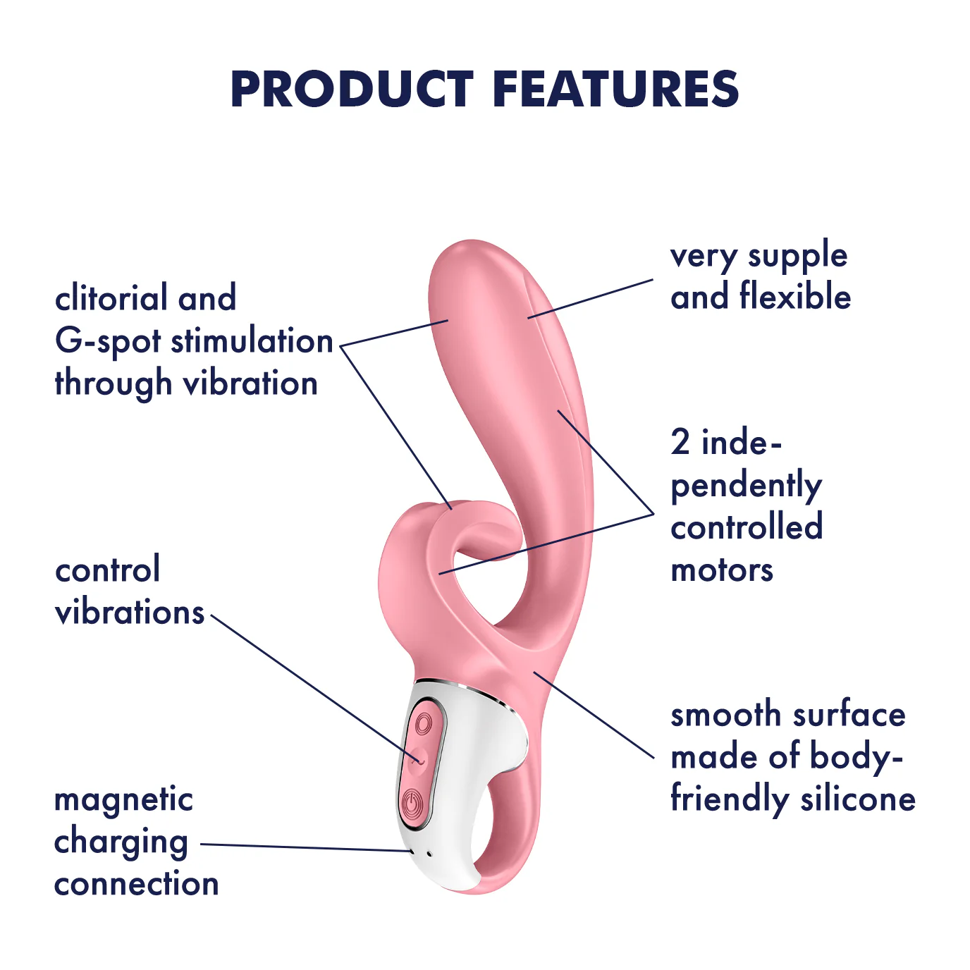 Satisfyer Hug Me Rabbit Vibe Pink - Image 8
