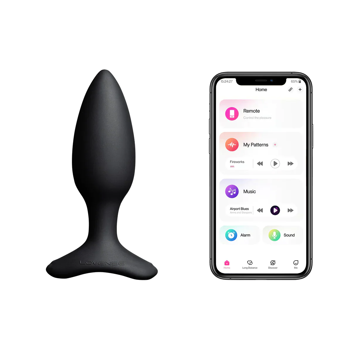 Lovense Hush 2 App-Controlled Silicone Vibrating Butt Plug 1.5" - Image 2