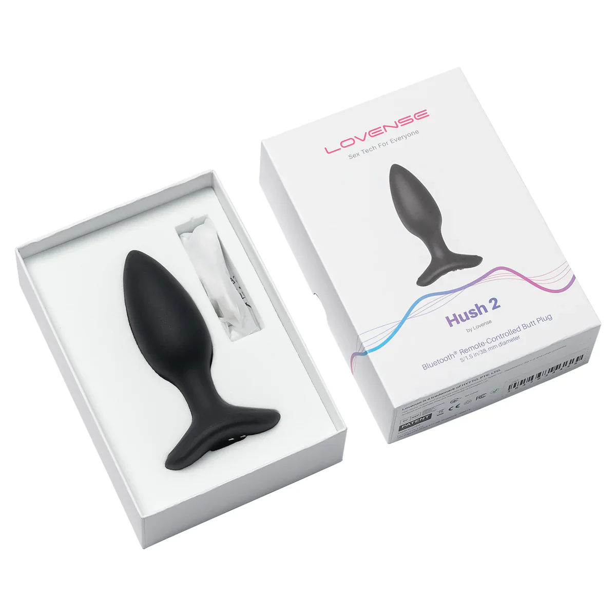 Lovense Hush 2 App-Controlled Silicone Vibrating Butt Plug 1.5" - Image 3
