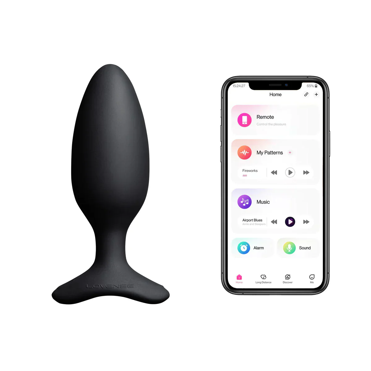 Lovense Hush 2 App-Controlled Silicone Vibrating Butt Plug 1.75" - Image 3