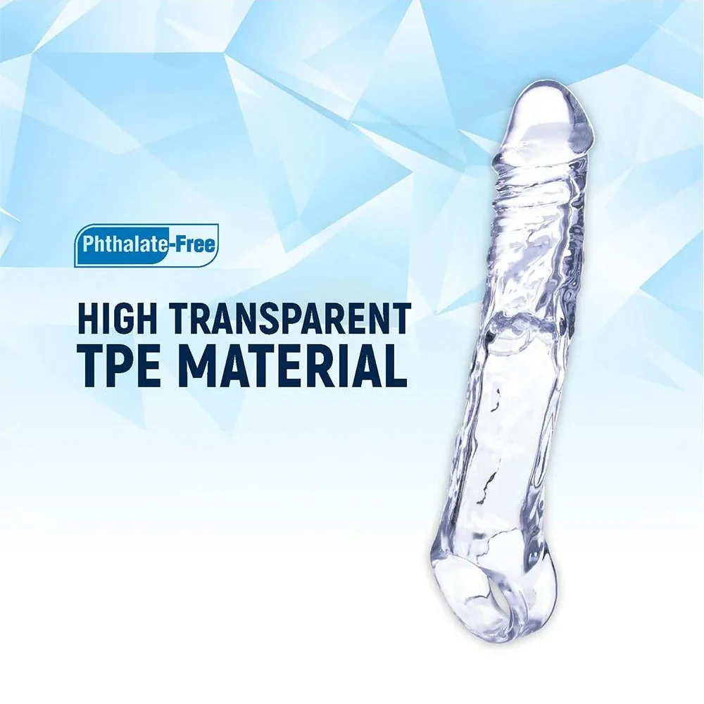 Ice Crystals Collection Length Enhancer Penis Extender Sleeve 7.5" - Image 5