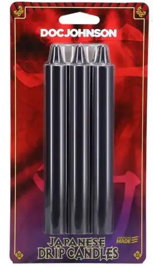 Doc Johnson Japanese Drip Candles - 3 Pack Black