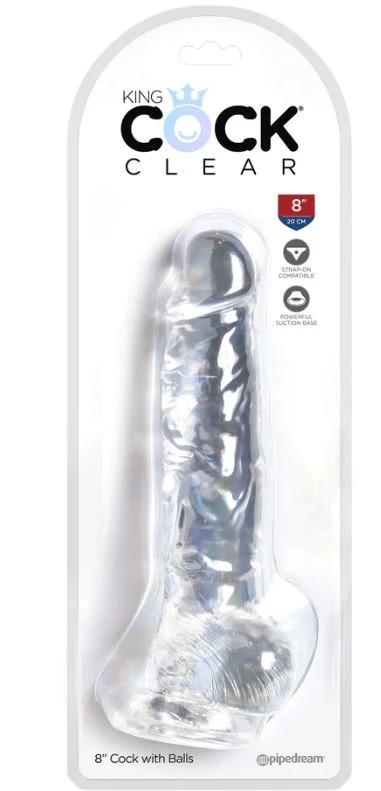 King Cock Clear 8" with Balls
