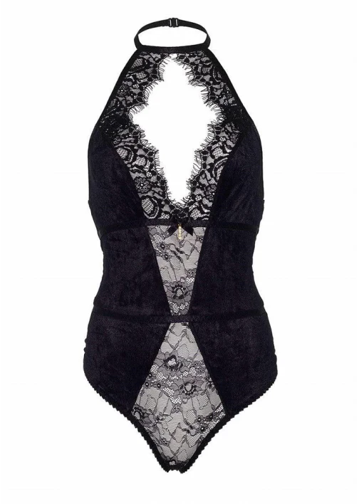 Leg Ave Velvet Teddy Black M - 89214 - Image 6
