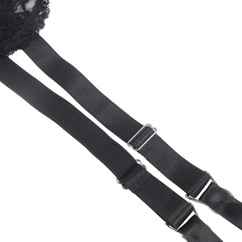 Lace Garter Panties P5201-1 Black XL - Image 9