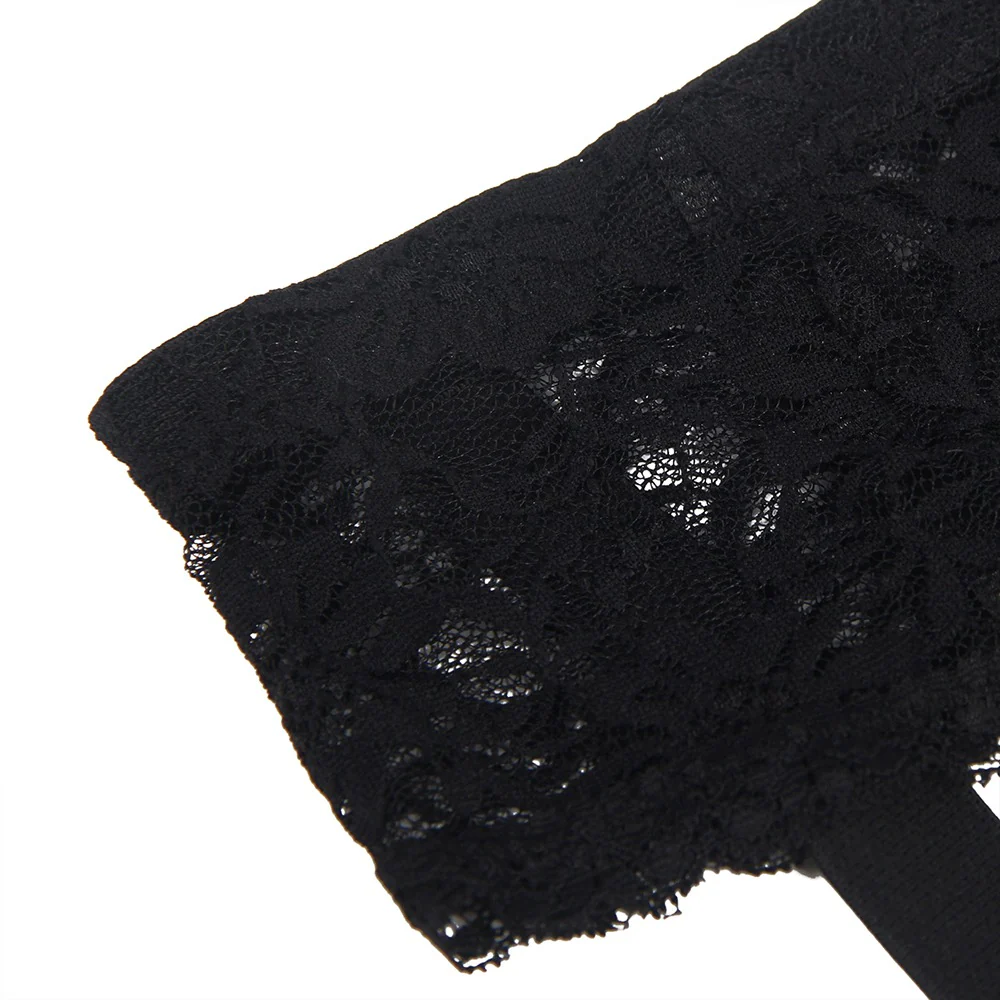 Lace Garter Panties P5201-1 Black XL - Image 10