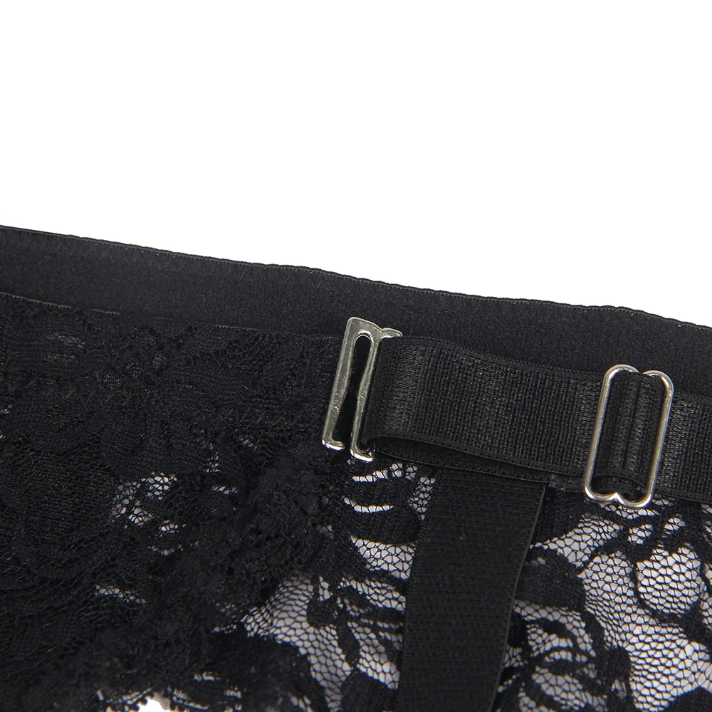Lace Garter Panties P5201-1 Black XL - Image 7