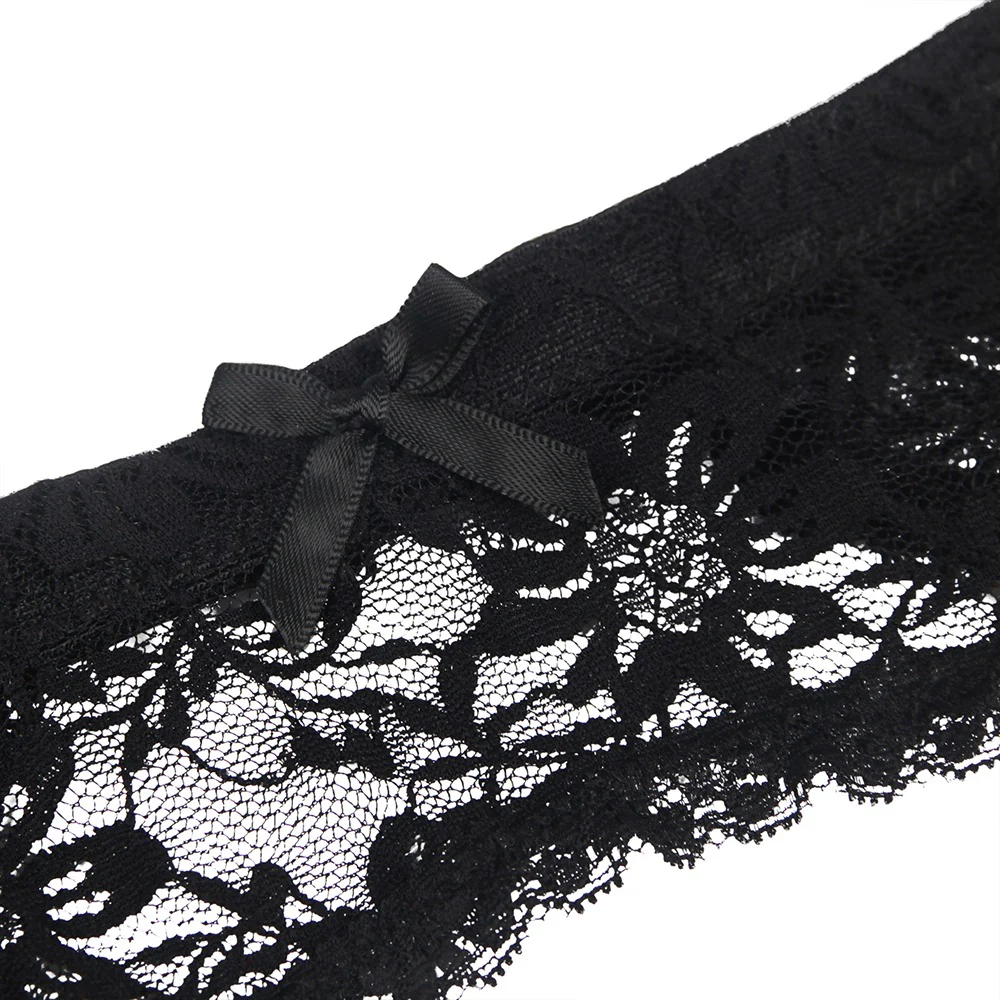 Lace Garter Panties P5201-1 Black XL - Image 8