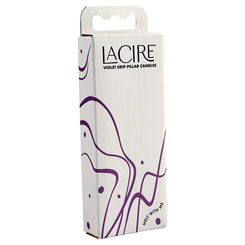 Lacire Drip Pillar Candles - Violet - Image 2
