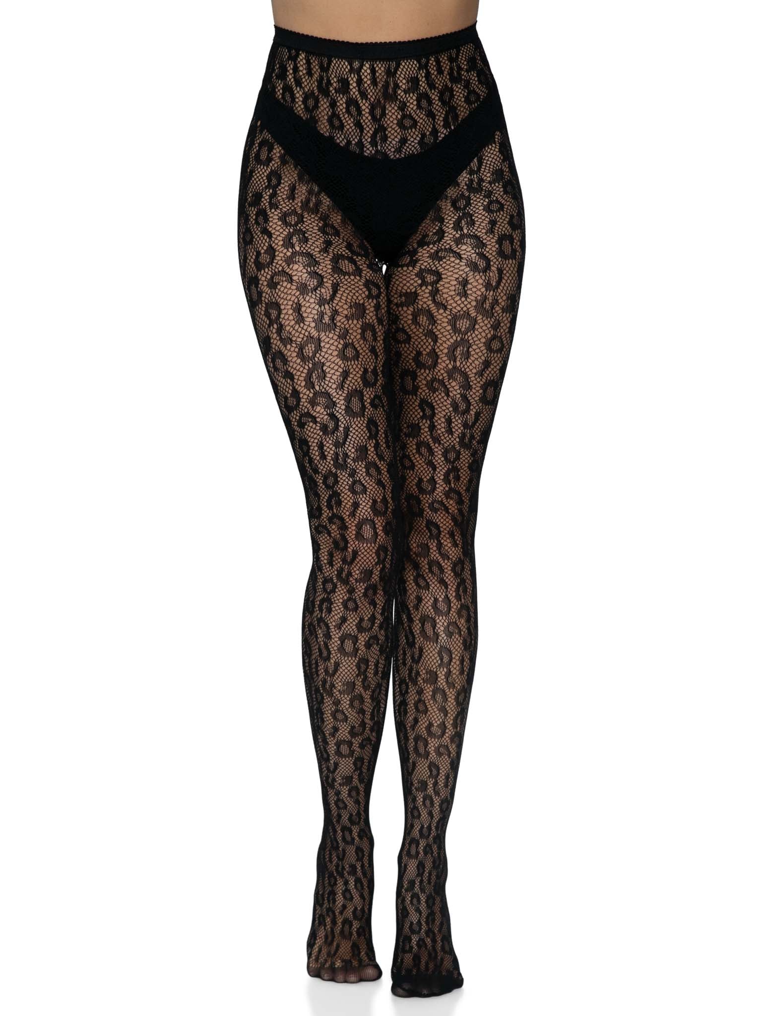 Leg Ave Leopard Net Tights OS - 9716 - Image 3