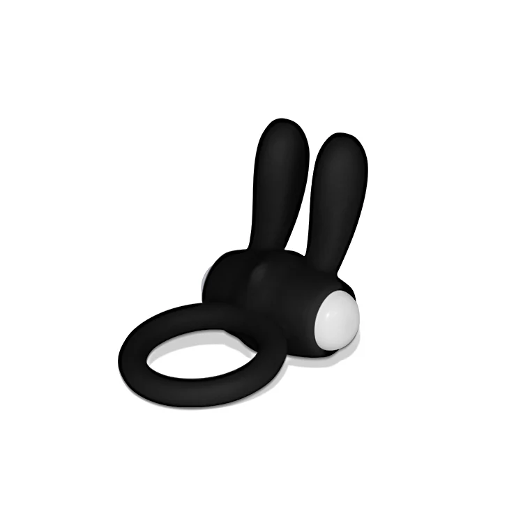 Love Toy rabbit Cockring Blk LV1422 - Image 2