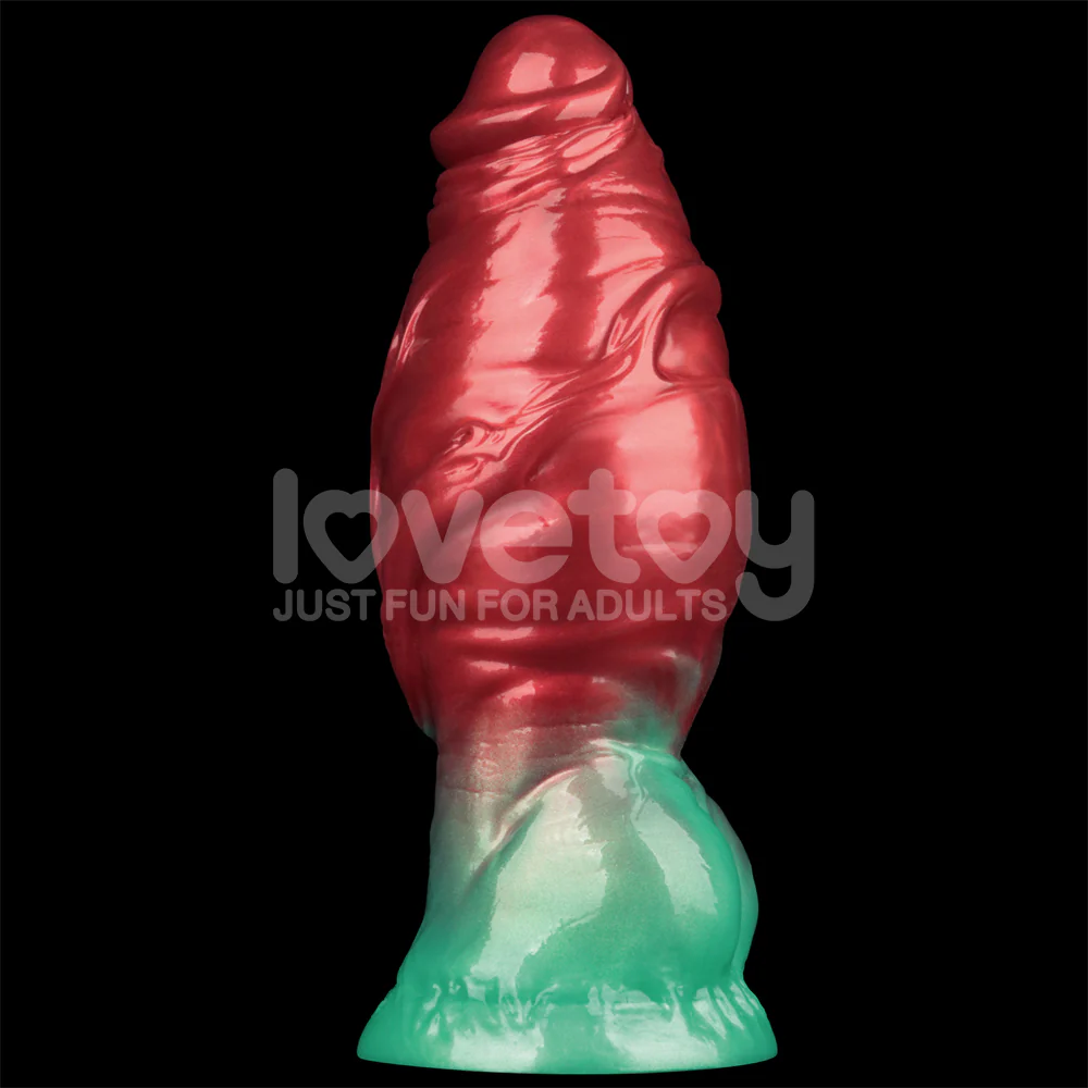 Lovetoy AEROSX Pump Up The Pleasure Dual Density Silicone Inflatable Dildo Red/Green 7.5" - Image 11