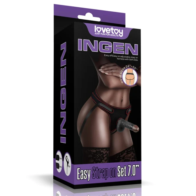 Lovetoy Ingen Easy Strapon Set 7'' Black - Image 6