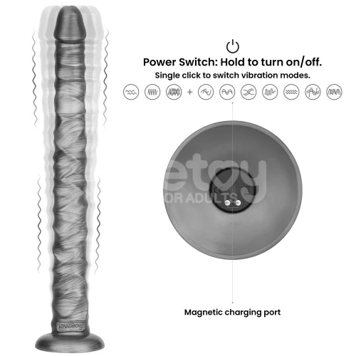 Lovetoy King Sized Vibrating Vibrax Slider 16" - Image 4