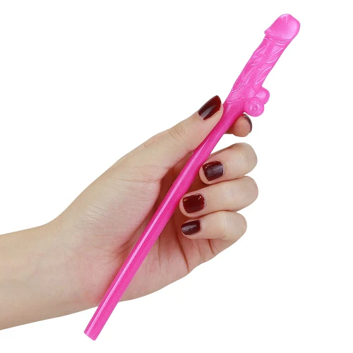 LoveToy Multi Colour Willy Straws 9 Pack - Image 2